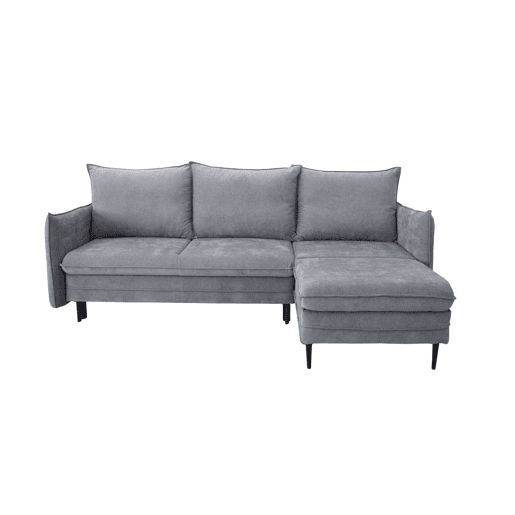 Chaise longue com cama RUDY reversível 3 lugares cinza escuro
