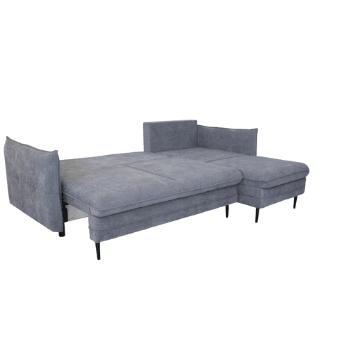 Chaise longue com cama RUDY reversível 3 lugares cinza escuro