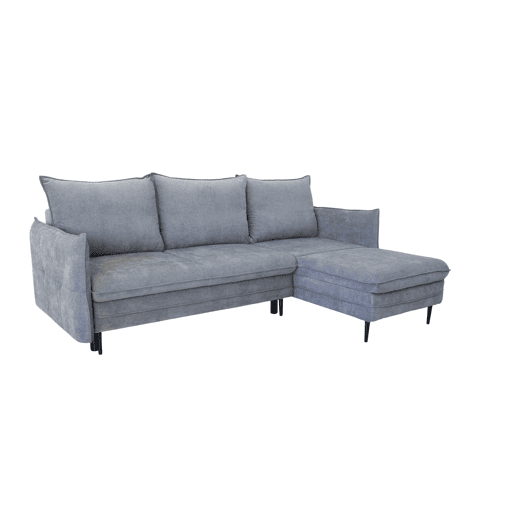 Chaise longue com cama RUDY reversível 3 lugares cinza escuro