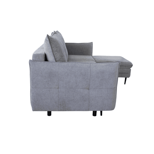 Chaise longue com cama RUDY reversível 3 lugares cinza escuro