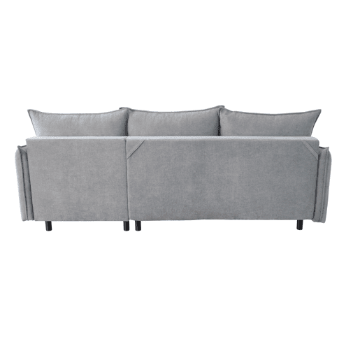 Chaise longue com cama RUDY reversível 3 lugares cinza escuro
