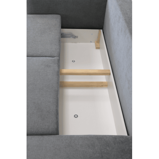 Chaise longue com cama RUDY reversível 3 lugares cinza escuro