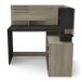 Escritorio esquinero MALICIA Escritorio esquinero MALICIA Negro/ Madera