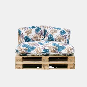 Conjunto de 3 almofadas de paletes COZY modelo palmeira moka