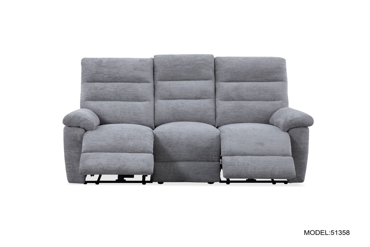 Sofá 3 plazas 2 asientos relax eléctricos ALI color gris claro