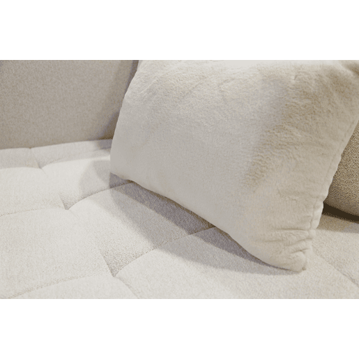 Sofá XXL SOPHIE de 4 lugares branco e laranja
