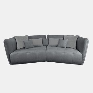 Sofá XXL SOPHIE de 4 lugares cinzento escuro e cinzento claro