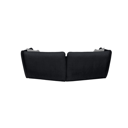 Sofá XXL SOPHIE de 4 lugares preto e cinzento claro