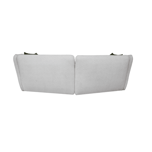Sofá XXL SOPHIE de 4 lugares branco e verde