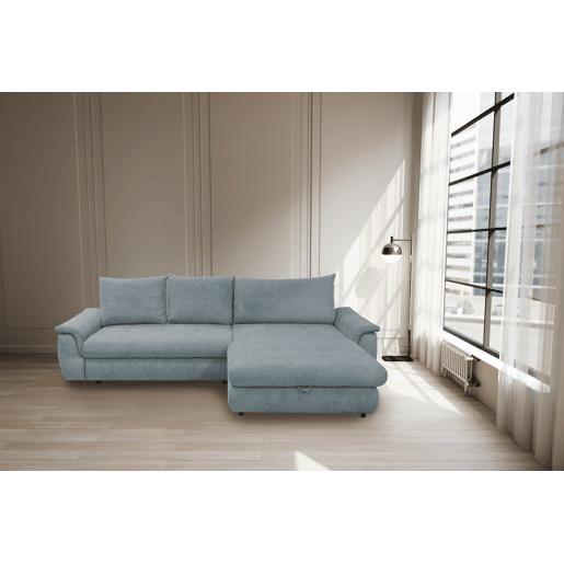Chaise longue com cama FOCUS dereita 4 lugares azul
