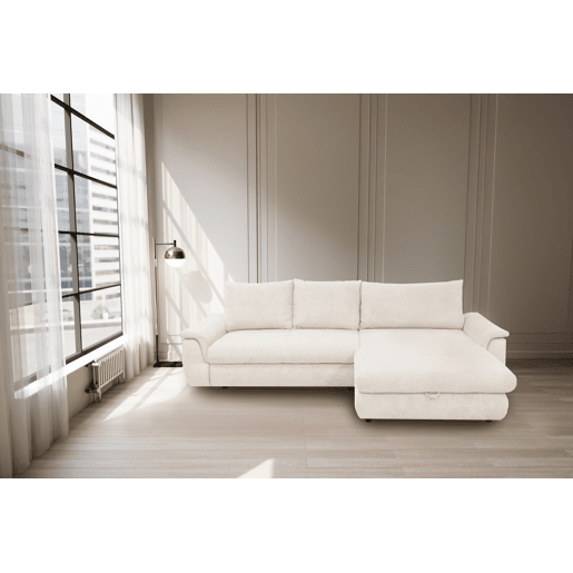 Chaise longue com cama FOCUS dereita 4 lugares bege