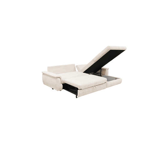 Chaise longue com cama FOCUS dereita 4 lugares bege
