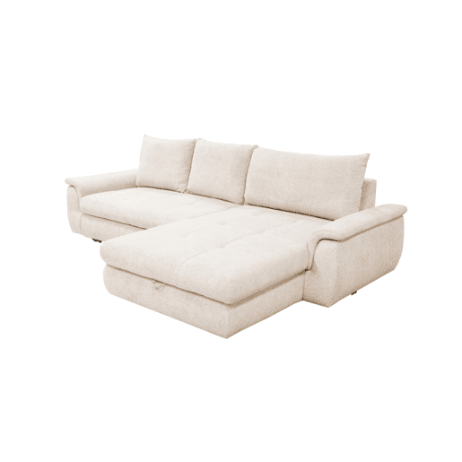 Chaise longue com cama FOCUS dereita 4 lugares bege