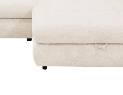 Chaise longue com cama FOCUS dereita 4 lugares bege