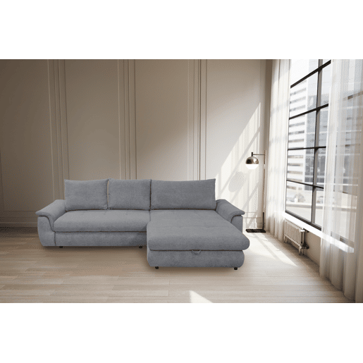 Chaise longue com cama FOCUS dereita 4 lugares cinza claro