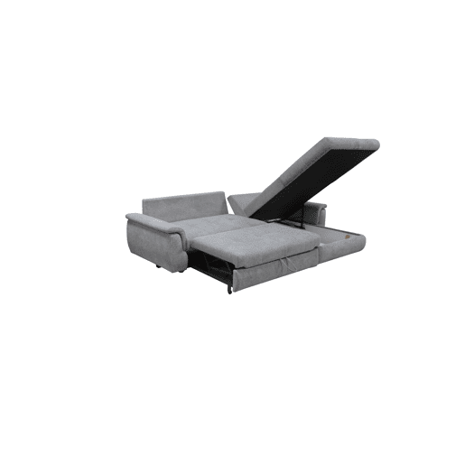 Chaise longue com cama FOCUS dereita 4 lugares cinza claro