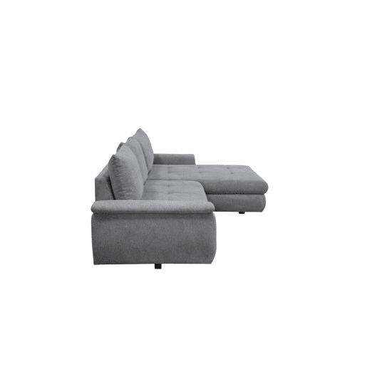 Chaise longue com cama FOCUS dereita 4 lugares cinza claro