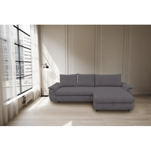 Chaise longue com cama FOCUS dereita 4 lugares cinza escuro