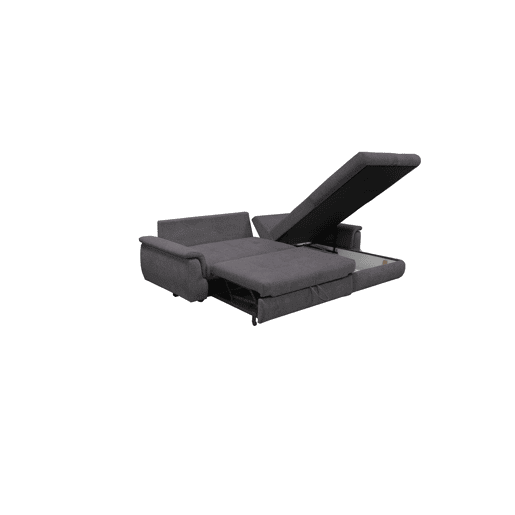 Chaise longue com cama FOCUS dereita 4 lugares cinza escuro