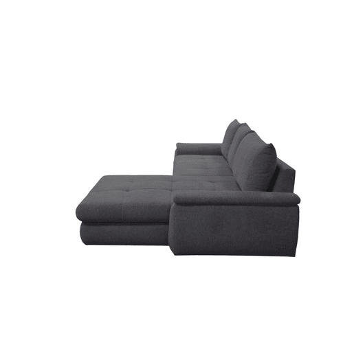 Chaise longue com cama FOCUS dereita 4 lugares cinza escuro