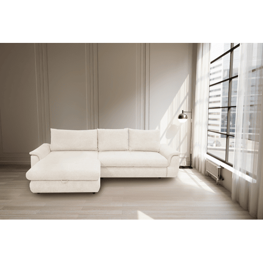 Chaise longue com cama FOCUS esquerda 4 lugares bege Chaise longue com cama FOCUS esquerda 4 lugares bege