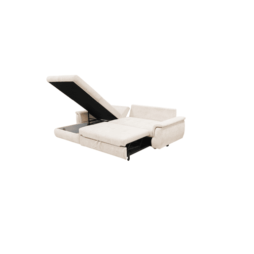 Chaise longue com cama FOCUS esquerda 4 lugares bege Chaise longue com cama FOCUS esquerda 4 lugares bege