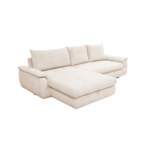 Chaise longue com cama FOCUS esquerda 4 lugares bege Chaise longue com cama FOCUS esquerda 4 lugares bege