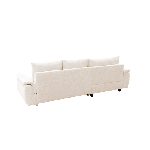 Chaise longue com cama FOCUS esquerda 4 lugares bege Chaise longue com cama FOCUS esquerda 4 lugares bege