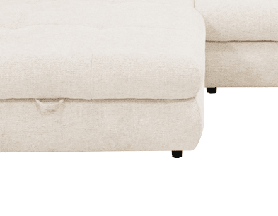 Chaise longue com cama FOCUS esquerda 4 lugares bege Chaise longue com cama FOCUS esquerda 4 lugares bege