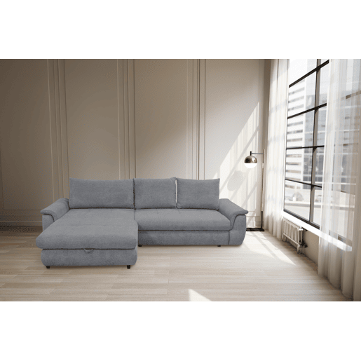 Chaise longue com cama FOCUS esquerda 4 lugares cinza claro