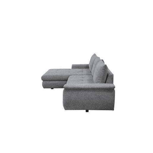 Chaise longue com cama FOCUS esquerda 4 lugares cinza claro