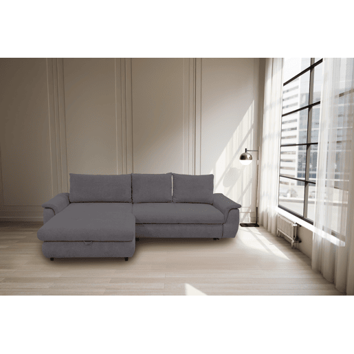 Chaise longue com cama FOCUS esquerda 4 lugares cinza escuro Chaise longue com cama FOCUS esquerda 4 lugares cinza escuro