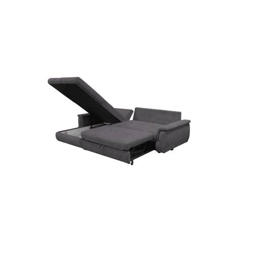Chaise longue com cama FOCUS esquerda 4 lugares cinza escuro Chaise longue com cama FOCUS esquerda 4 lugares cinza escuro
