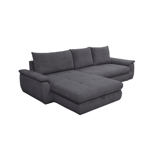 Chaise longue com cama FOCUS esquerda 4 lugares cinza escuro Chaise longue com cama FOCUS esquerda 4 lugares cinza escuro