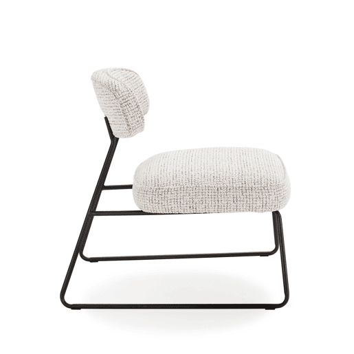 Cadeirão decorativo ELON cor branco e bege