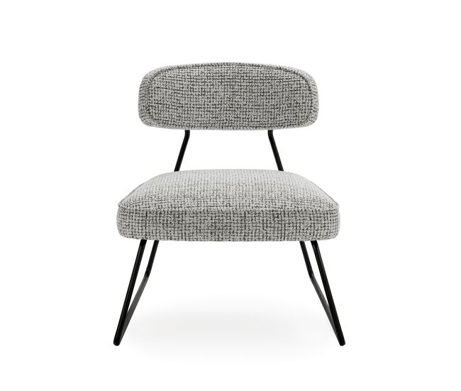 Sillón decorativo elon color blanco y negro