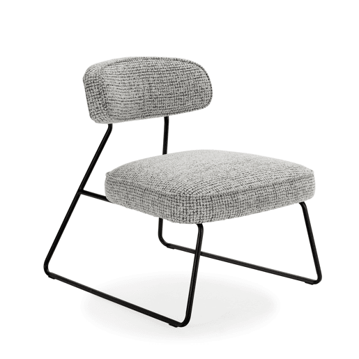 Cadeirão decorativo ELON cor branco e preto