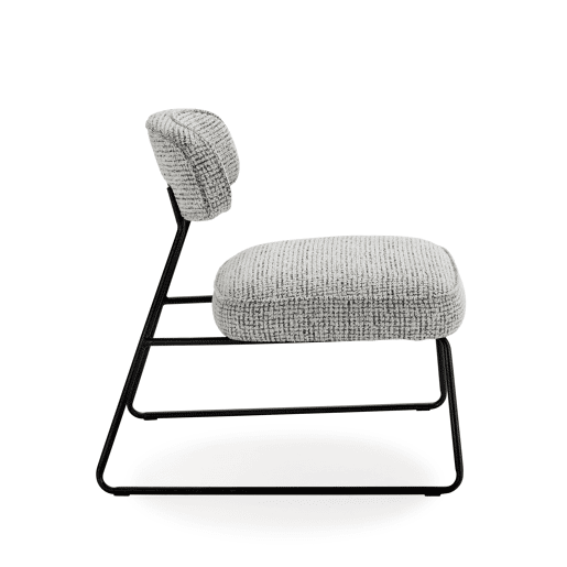Cadeirão decorativo ELON cor branco e preto