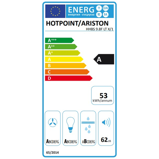 Exaustor parede HOTPOINT HHBS 9.8F LT X1 Exaustor parede HOTPOINT HHBS 9.8F LT X1
