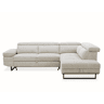 Sofá de canto com cama SWAN dereita 4 lugares cinza claro