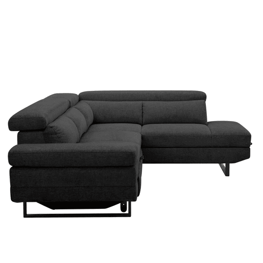 Sofá de canto com cama SWAN dereita 4 lugares cinza escuro