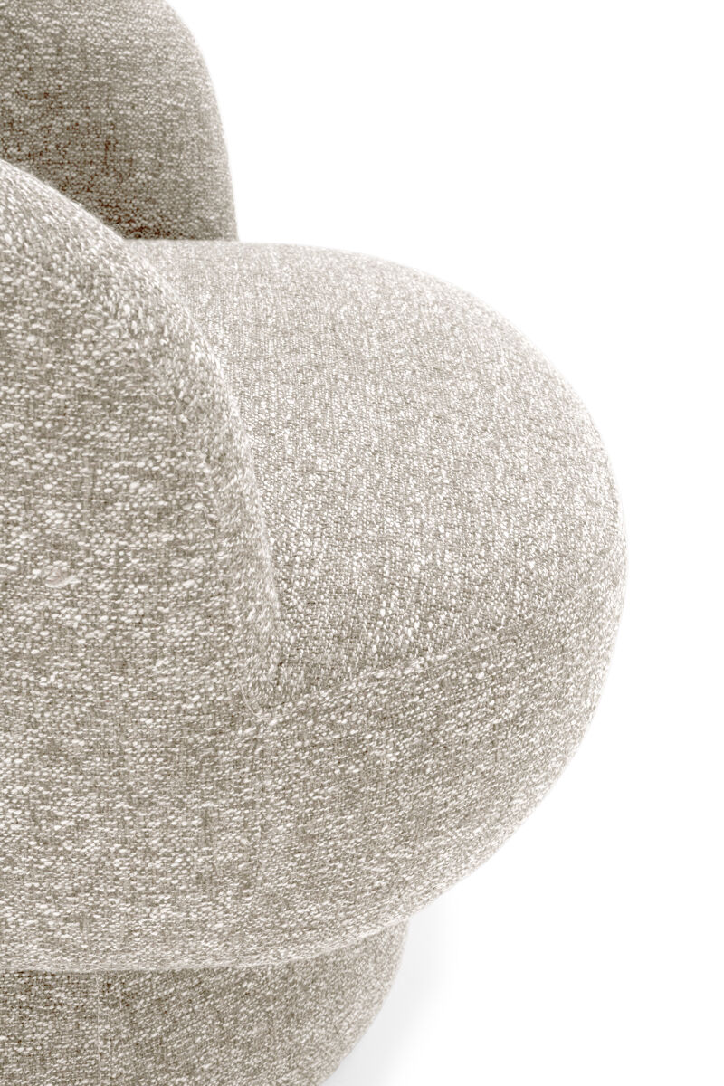 Sillón decorativo rotativo DALI color beige - Conforama