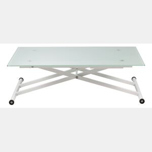 Mesa de centro elevável branco STAND UP