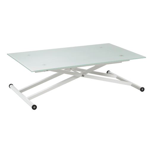Mesa de centro elevável branco STAND UP