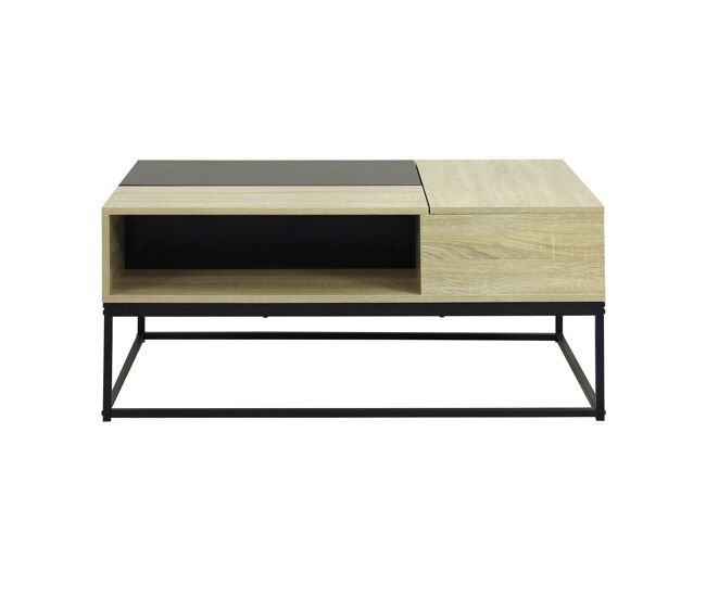 Mesa de centro elevable roble kaia