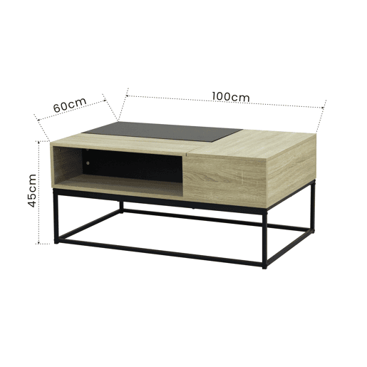 Mesa de centro elevável carvalho KAIA Mesa de centro elevável carvalho KAIA
