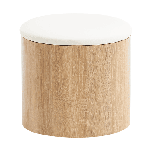 Mesa de centro com 2 puffs VENUS cor carvalho Mesa de centro com 2 puffs VENUS cor carvalho