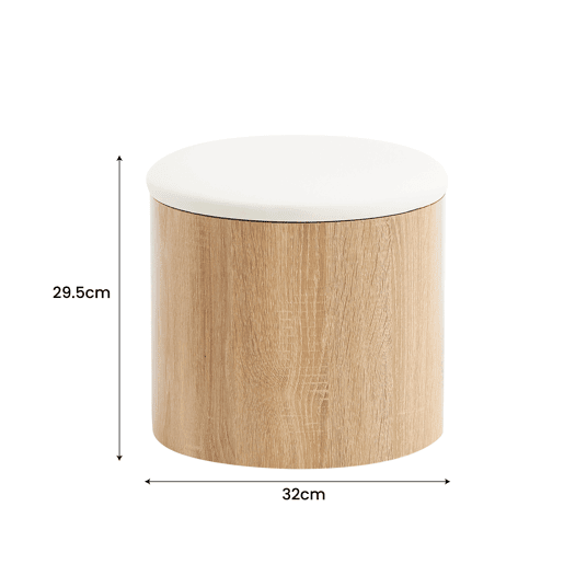 Mesa de centro com 2 puffs VENUS cor carvalho Mesa de centro com 2 puffs VENUS cor carvalho
