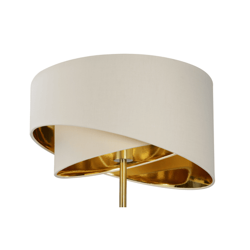 Candeeiro de pé HAKURA II 151cm bege e dourado marca CONFORAMA