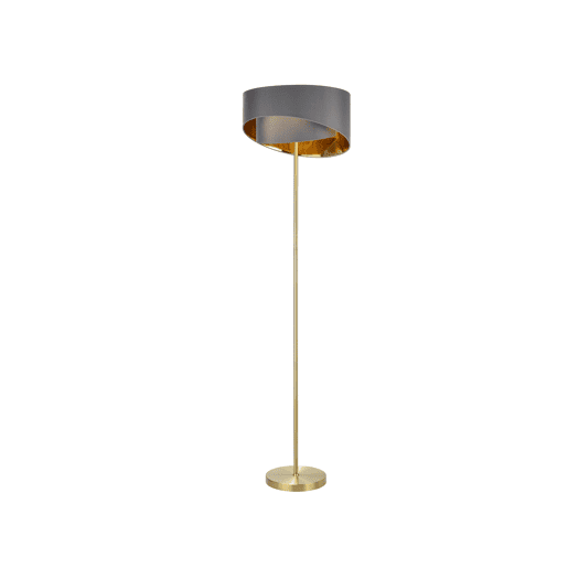 Candeeiro de pé HAKURA II 151cm cinza e dourado marca CONFORAMA Candeeiro de pé HAKURA II 151cm cinza e dourado marca CONFORAMA